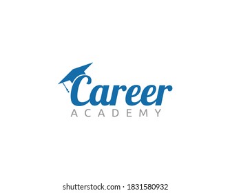 Career Academy Logo Design Illustration.	