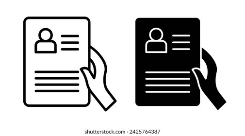 Career Advance Line Icon. Employment Journey Icon in Black and White Color.