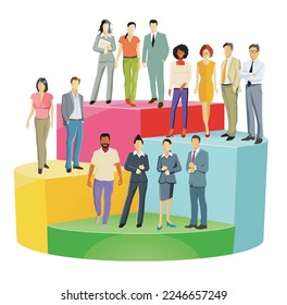 Career Advancement, Business Improvement, Illustration
