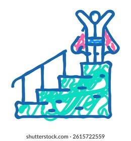 career advancement doodle icon sketch vector. career advancement sign. isolated symbol illustration