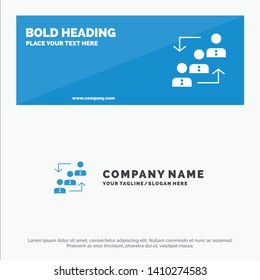 Career, Advancement, Employee, Ladder, Promotion, Staff, Work SOlid Icon Website Banner and Business Logo Template