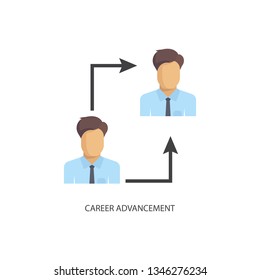 career advancement flat icon,symbol and vector,Can be used for web, print and mobile