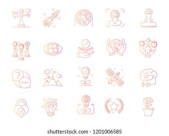 Career advancement gradient vector icons