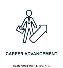 Career Advancement icon from business training collection. Simple line Career Advancement icon for templates, web design and infographics