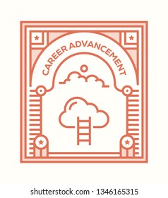 CAREER ADVANCEMENT ICON CONCEPT