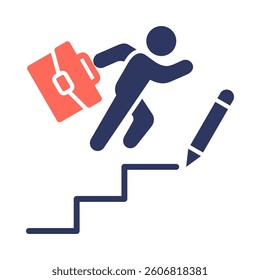 Career Advancement Icon Element for Design