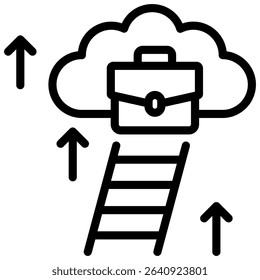 Career Advancement Icon Element for Design
