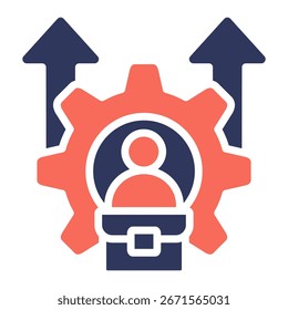 Career Advancement Icon Element For Design And Vector
