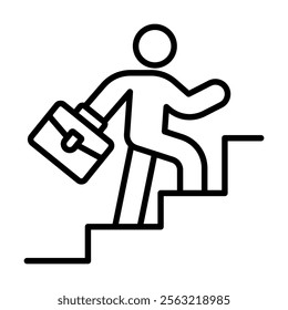 Career Advancement icon line vector illustration