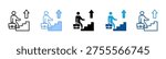 Career Advancement icon multiple style and collection