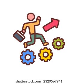 Career Advancement icon in vector. Illustration