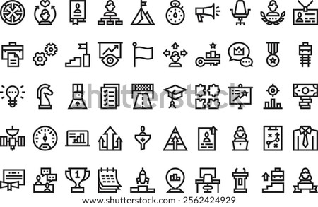 Career advancement icons High-Quality Vector Icons Collection with Editable Stroke. Ideal for Professional and Creative Projects.