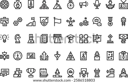 Career advancement icons High-Quality Vector Icons Collection with Editable Stroke. Ideal for Professional and Creative Projects.