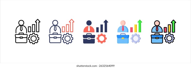 Career Advancement Multi Style Icon Set