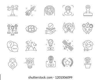 Career advancement outline vector icons