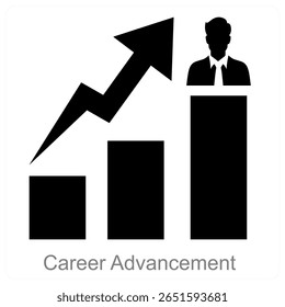 Career Advancement vector icon concept design