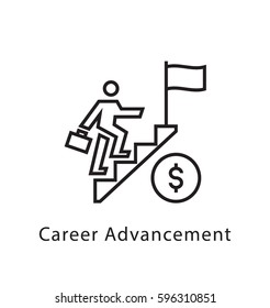 Career Advancement Vector Line Icon