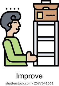 Career advecenemet icon.improve and working together on new creative projects. Top view vector design. Conference session.by iin indun.by kuncong.by kus wandoko