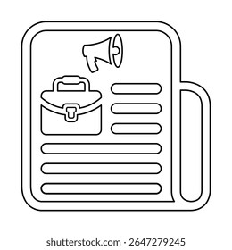 Career advertisement Icon, Line Vector graphics