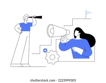 Career advice abstract concept vector illustration. Career building advice, consultancy service, corporate website, menu bar element, HR management, job search, create CV abstract metaphor.