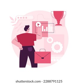 Career advice abstract concept vector illustration. Career building advice, consultancy service, corporate website, menu bar element, HR management, job search, create CV abstract metaphor.