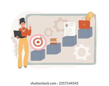 Career advice isolated concept vector illustration. Career building advice, consultancy service, corporate website, menu bar element, HR management, job search, create CV vector concept.