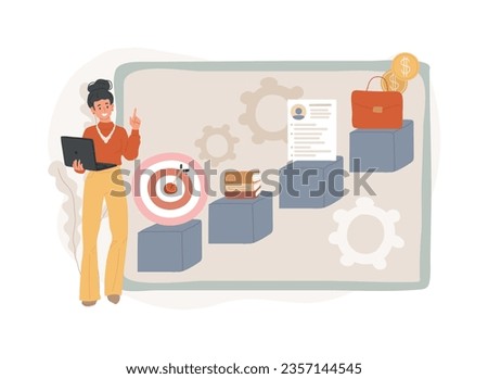 Career advice isolated concept vector illustration. Career building advice, consultancy service, corporate website, menu bar element, HR management, job search, create CV vector concept.