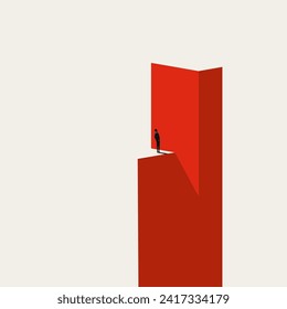 Career ambition, business vector concept. Symbol of growth, success, motivation and aspiration. Minimal design abstract eps10 illustration.