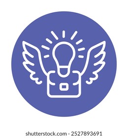 Career aspirations black line icon. Vector isolated element. 