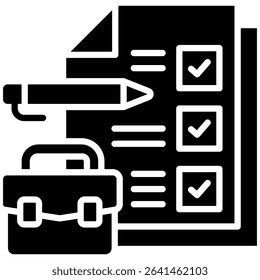 Career Assessment Icon Glyph Vector Illustration