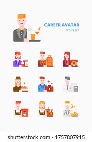 CAREER AVATAR icon for webpage, application, card, printing, social media, posts etc.