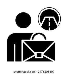 Ilustración de línea de Vector de ícono de Career Avenue