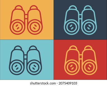 Career Binoculars Logo Template, Simple Flat Icon of career,business,businessman