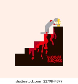 career  bloody  sucess vector illustration