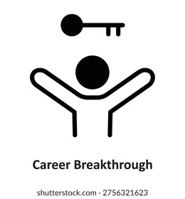 Career Breakthrough Vector icon which can easily modify or edit

