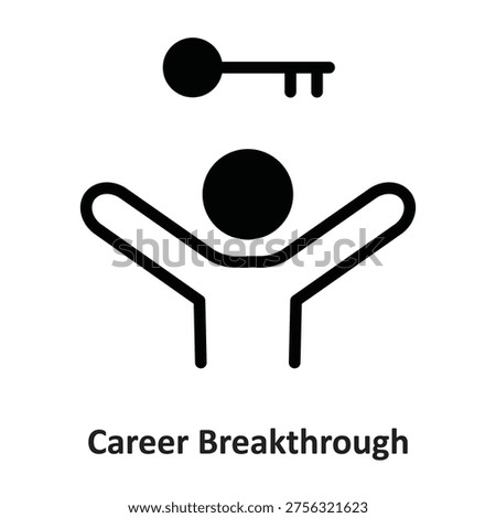 Career Breakthrough Vector icon which can easily modify or edit

