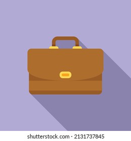 Icono de maletín profesional vector plano. Bolsa de trabajo. Bolso de mano del administrador