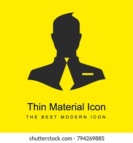 Career bright yellow material minimal icon or logo design