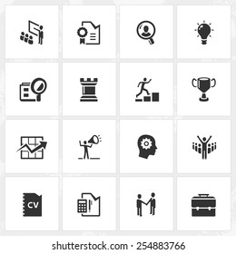Ícones de vetor de carreira e negócios. O formato do ficheiro é EPS8.