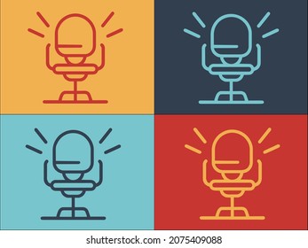 Career Chair Logo Template, Simple Flat Icon of career,chair,business