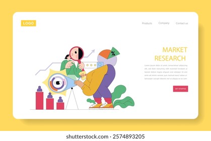 Career Change concept. Professionals exploring new job paths via targeted research and skill assessment. Developing strategies for growth. Vector illustration.