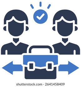 Career Change Icon Mixed Vector Illustration