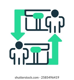 Career Change line icon. Universal creative premium symbol. Vector sign icon logo template. Vector illustration