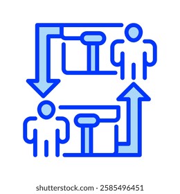 Career Change line icon. Universal creative premium symbol. Vector sign icon logo template. Vector illustration