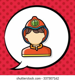 career character doodle, speech bubble