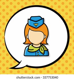 career character doodle, speech bubble
