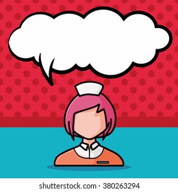 career character doodle, speech bubble