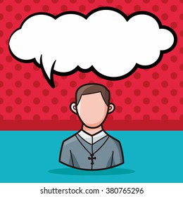 career character doodle, speech bubble