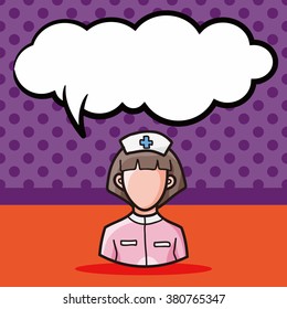 career character doodle, speech bubble
