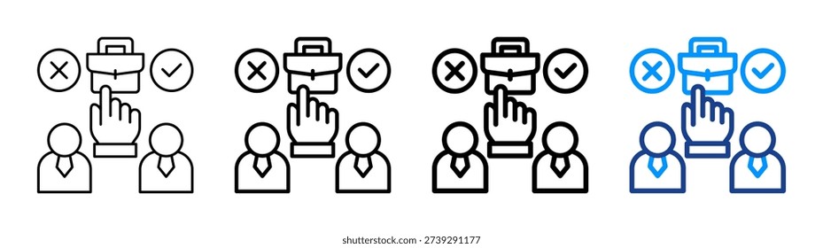 Career Choice Icon Different Outline Collection Set